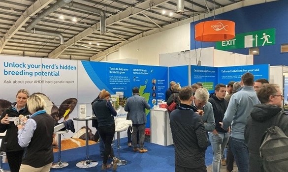 Attendees visiting AHDB stand at AgriScot 2023
